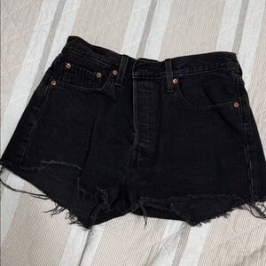 Levi’s Black Denim Women Shorts